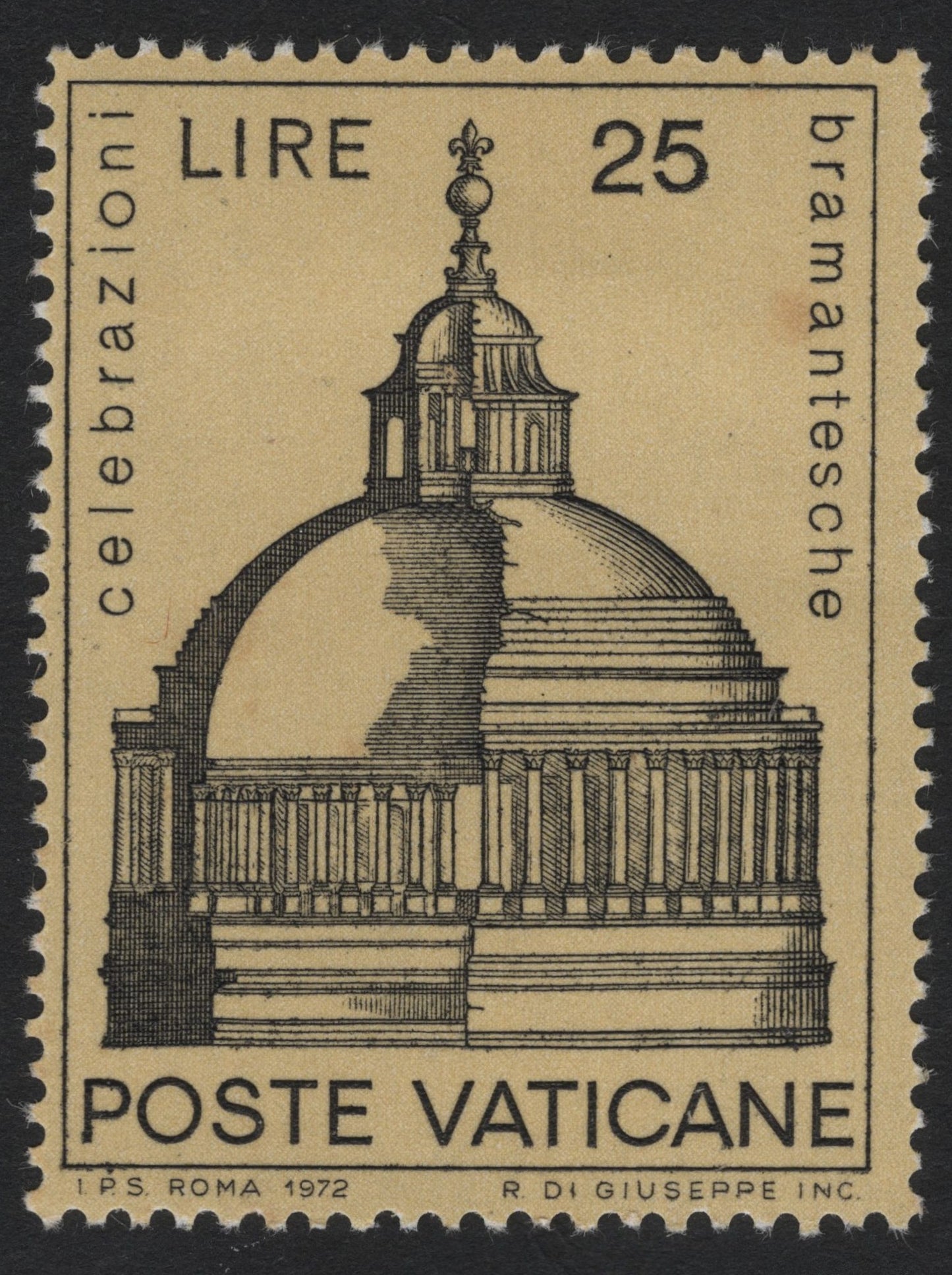 SCG4912 - Vatican City 1972 – Bramante Dome Commemoration, 25 Lire