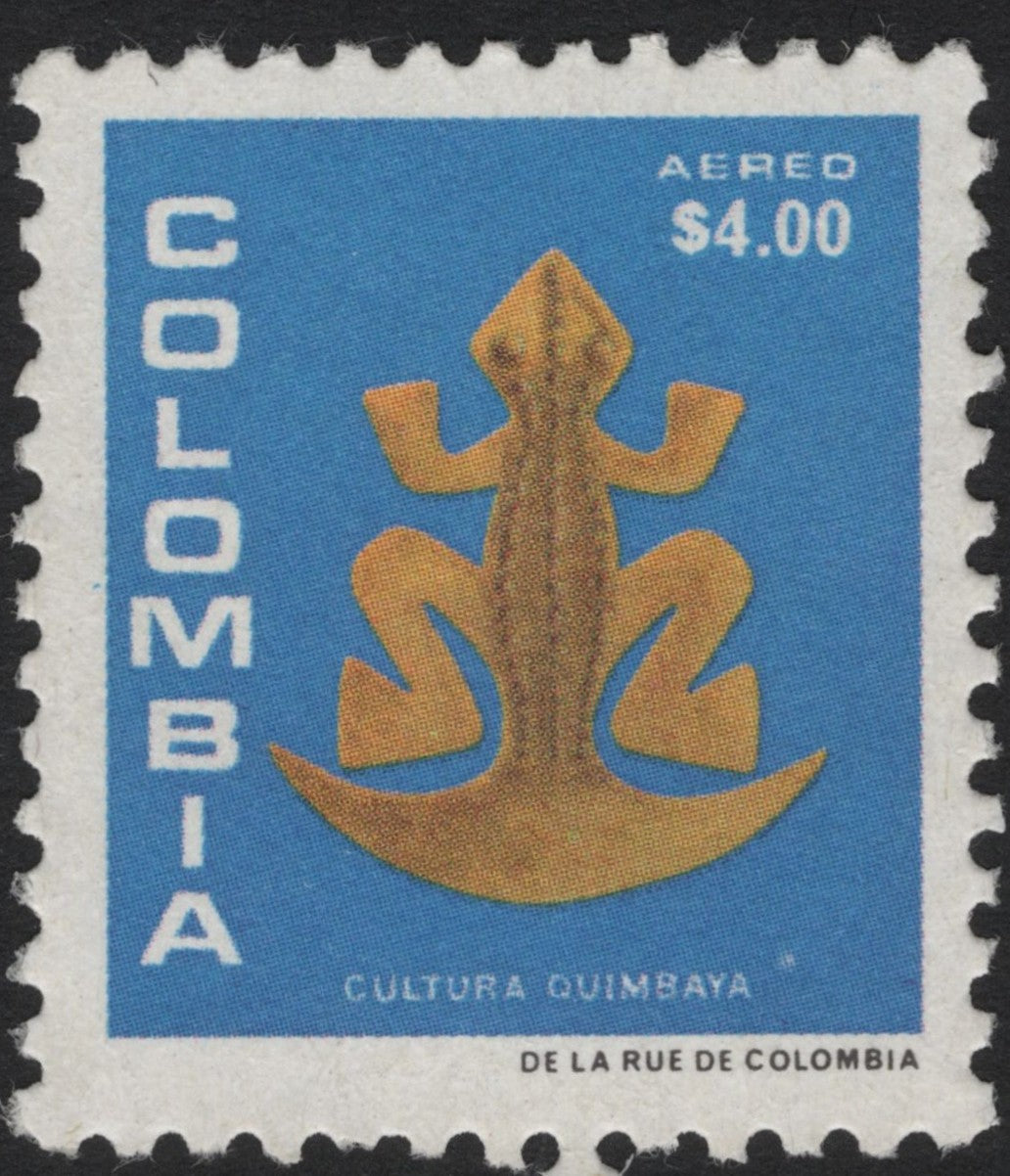 SCG4915 - Colombia 1970s Airmail – Quimbaya Culture Gold Artifact ($4.00)