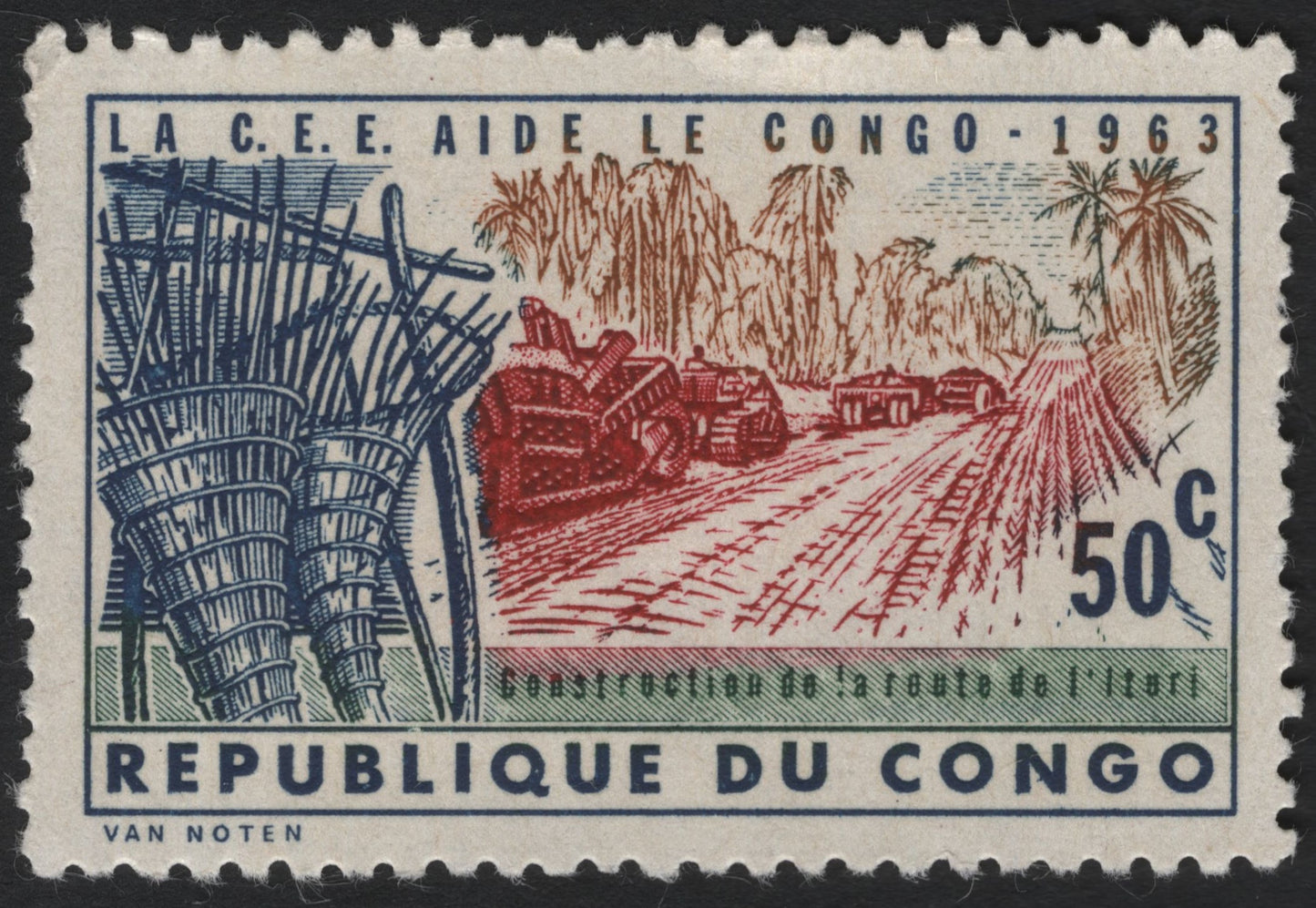 SCG4934 - Congo 1963 – EEC Aid Road Construction 50c