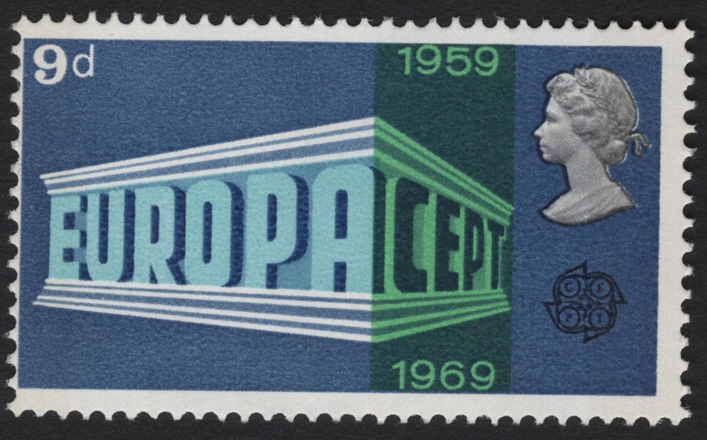 SCG4950 - United Kingdom 1969 CEPT Europa 9d – 10th Anniversary of European Cooperation