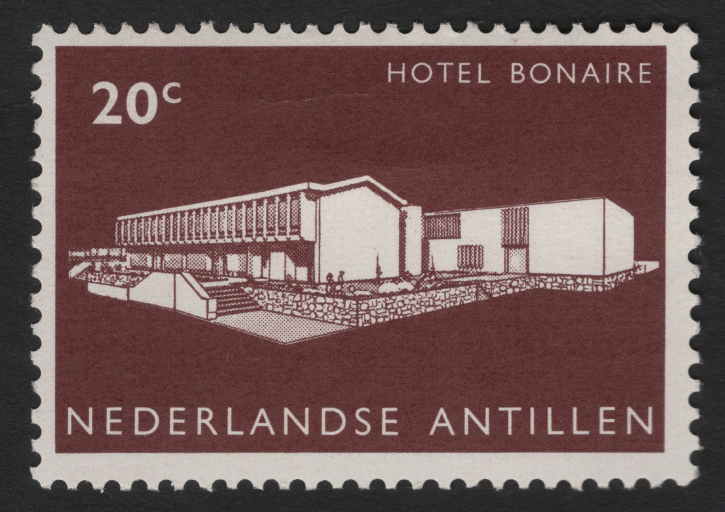 SCG4952 - 1960s Netherlands Antilles 20c Hotel Bonaire Stamp