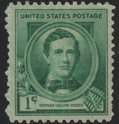 SCG4989 - United States 1¢ Stephen Collins Foster, 2¢ John Philip Sousa, 3¢ Augustus Saint-Gaudens – Famous Americans Series