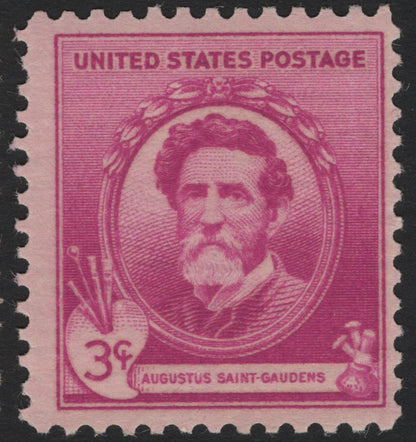 SCG4989 - United States 1¢ Stephen Collins Foster, 2¢ John Philip Sousa, 3¢ Augustus Saint-Gaudens – Famous Americans Series