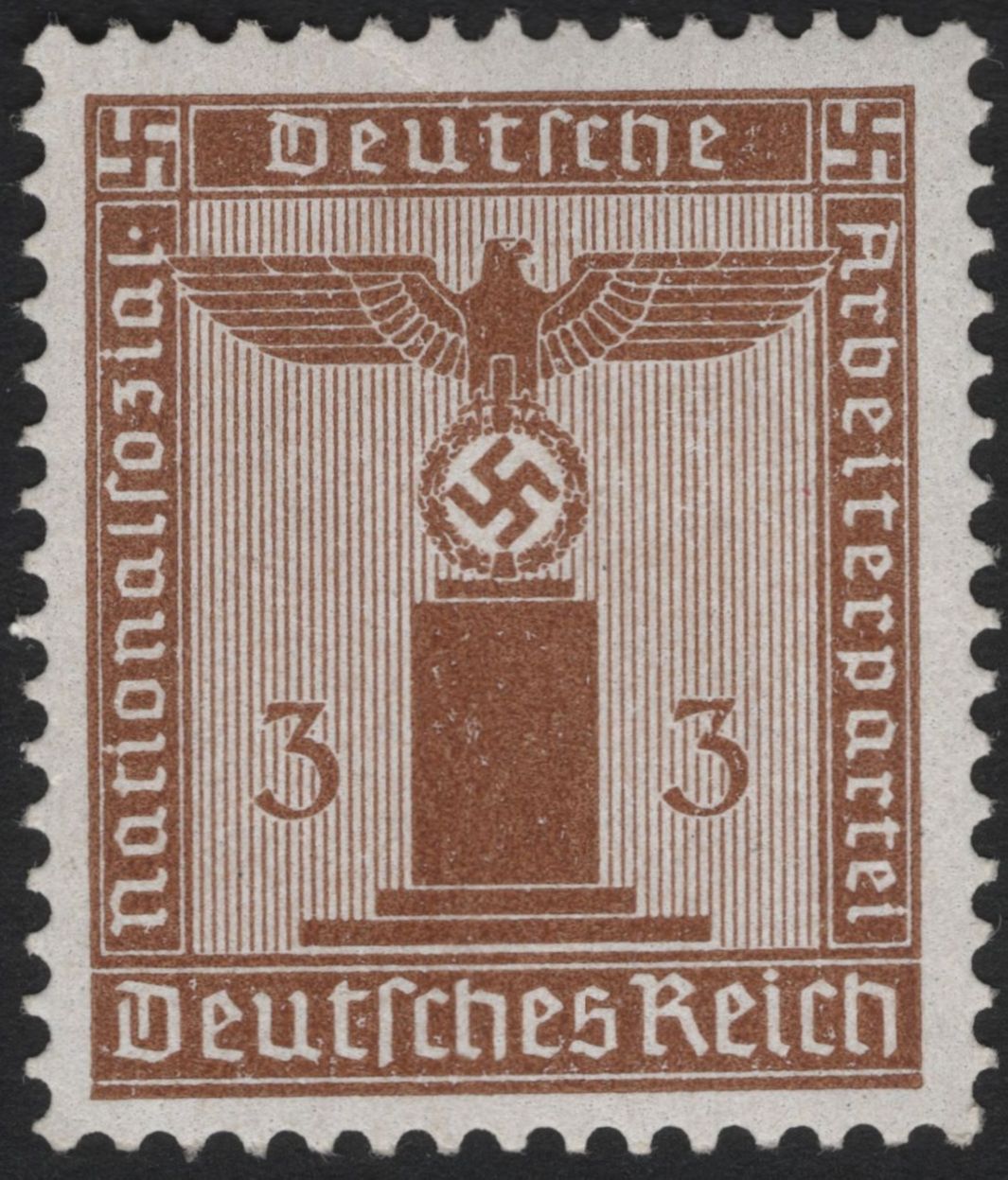 SCG4991 - Germany (Deutsches Reich) – NSDAP Official Stamps, 1934–1936 (Eagle and Swastika on Pedestal, 3 Pf & 5 Pf)
