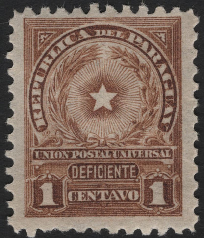 SCG4968 - Paraguay 1918–1920 “Deficiente” & “Oficial”  Star and Wreath Definitives