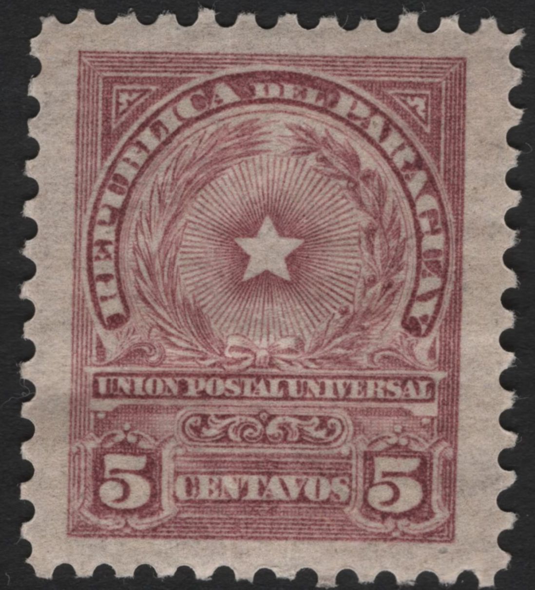 SCG4968 - Paraguay 1918–1920 “Deficiente” & “Oficial”  Star and Wreath Definitives
