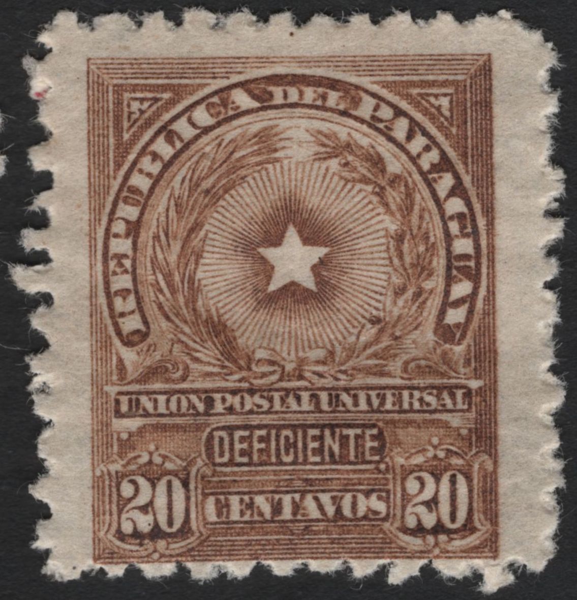 SCG4968 - Paraguay 1918–1920 “Deficiente” & “Oficial”  Star and Wreath Definitives