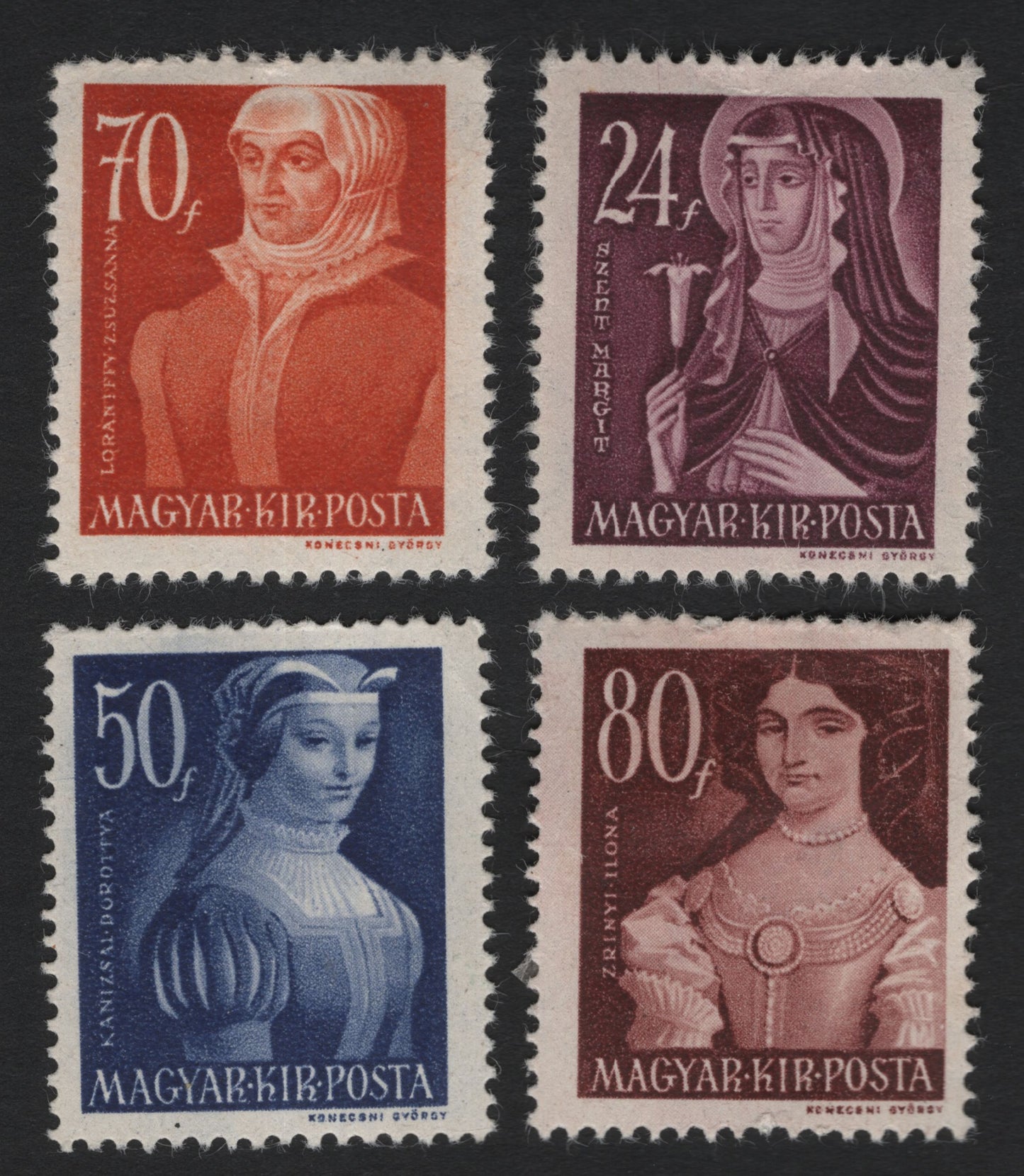 SCG4963 - Hungary 1938 – Famous Hungarian Women (Set of 4)