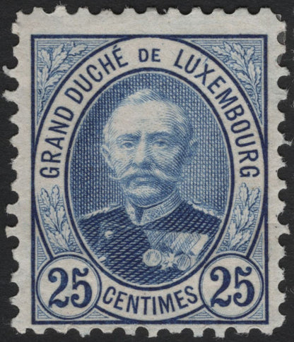 SCG4972 - Luxembourg 1906–1914 Grand Duke William IV Definitives – 25c Blue & 30c Olive-Green
