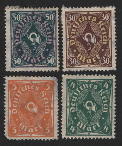 SCG4975 - Germany – Deutsches Reich Inflation Era High Values (1920s) – Numeral & Posthorn Design