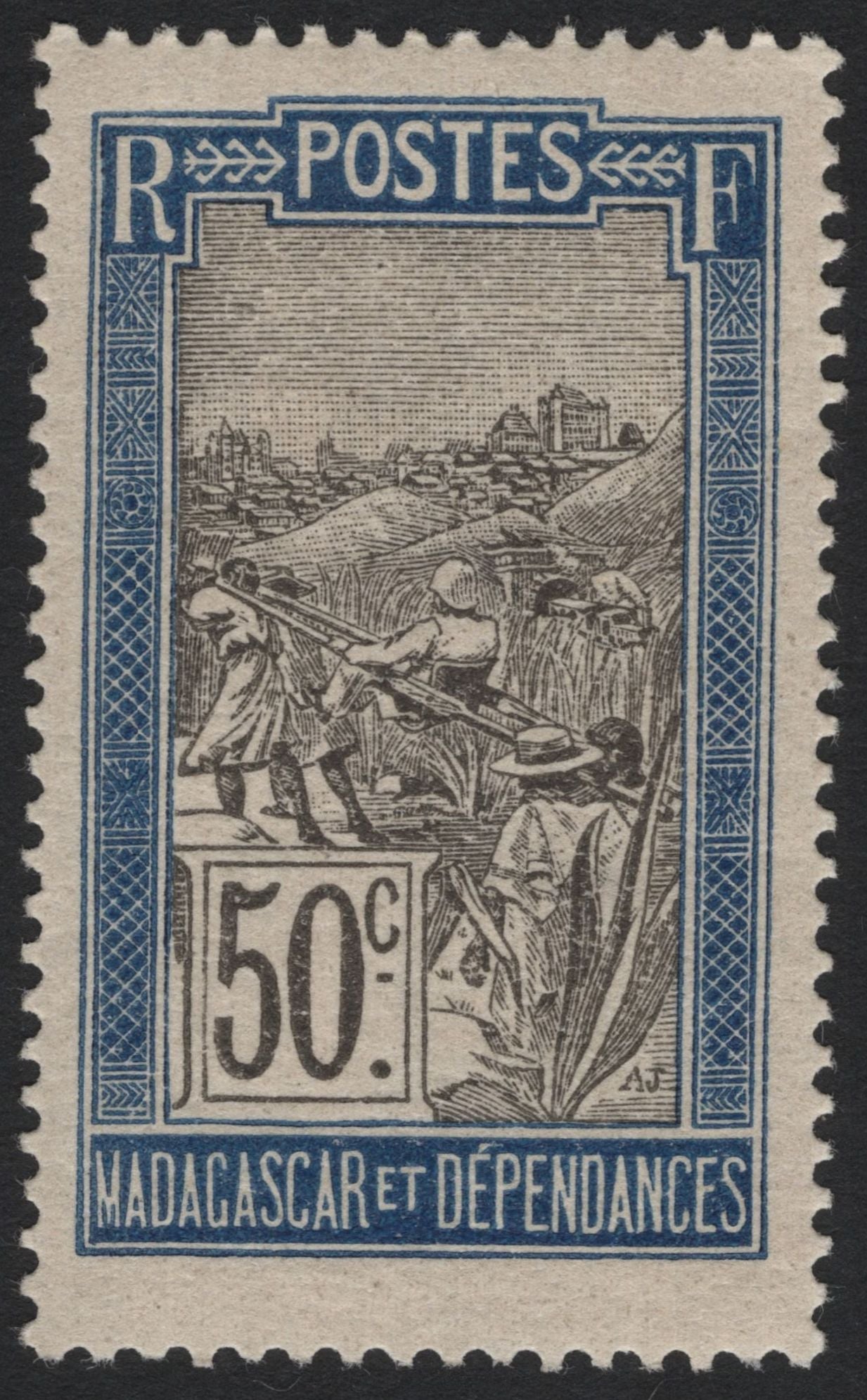 SCG4977 - Madagascar & Dependencies – Rice Harvesting Scene (Early 20th Century)