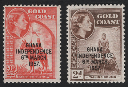 SCG4978 - Gold Coast 1957 Overprinted Stamps – Ghana Independence Issue