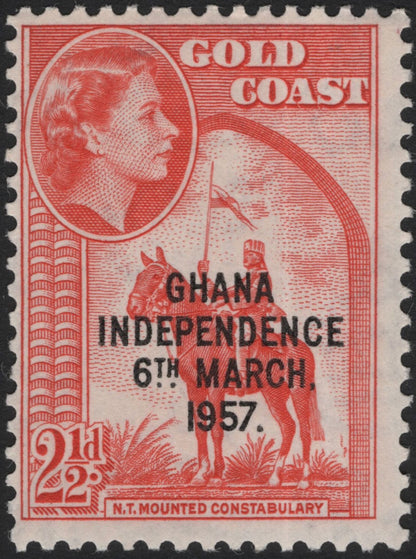 SCG4978 - Gold Coast 1957 Overprinted Stamps – Ghana Independence Issue