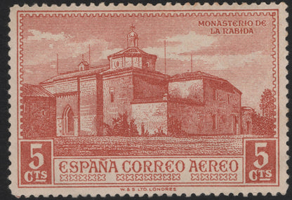 SCG4980 - Spain 1930 Airmail – Monastery of La Rábida (5 Céntimos, Color Variants)