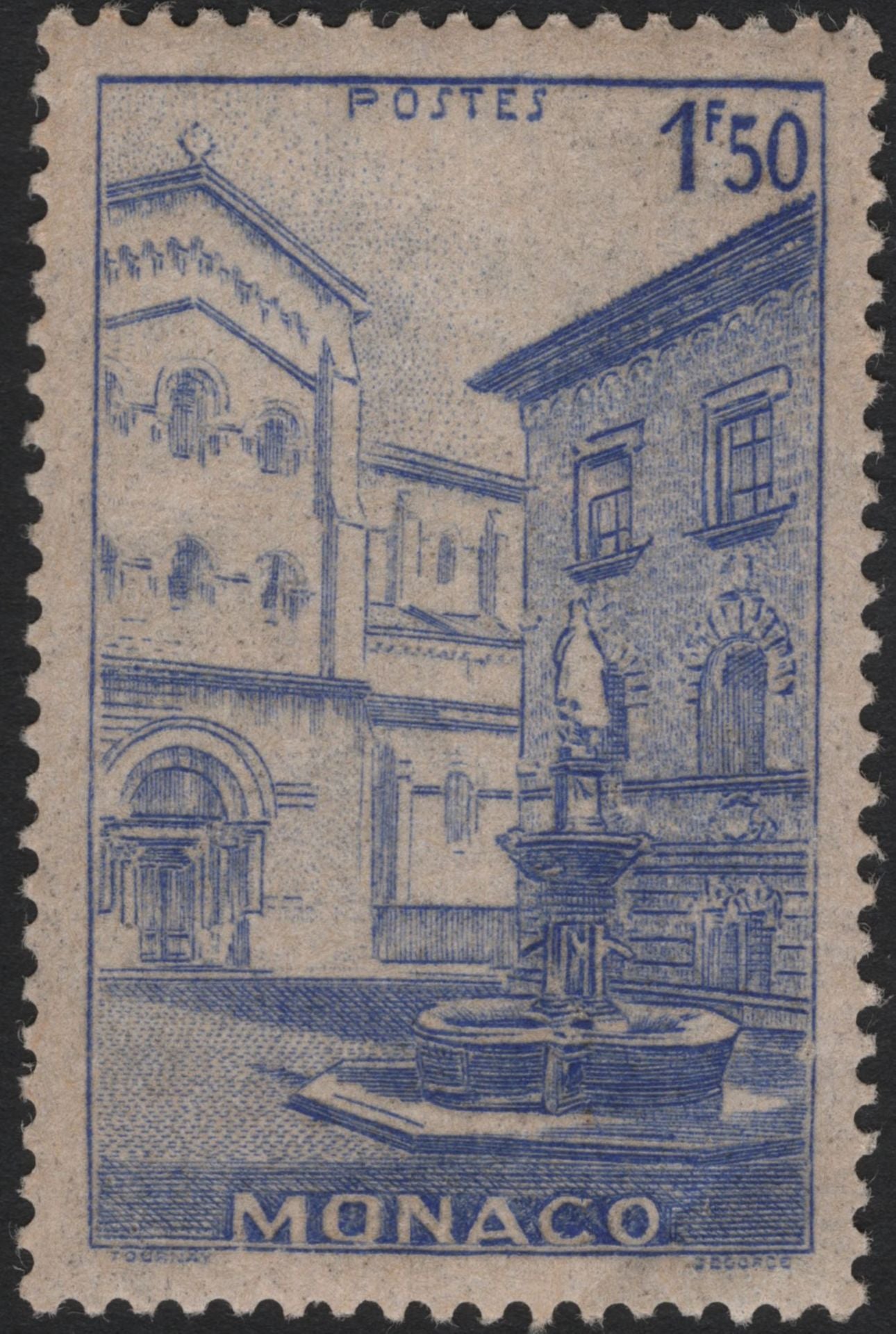SCG4983 - Monaco 1947 Architectural Views – Palace Square & Cathedral