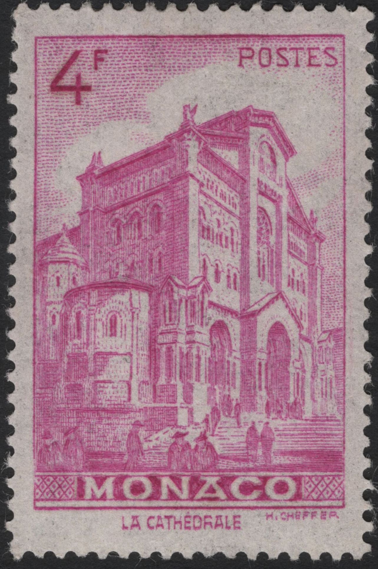 SCG4983 - Monaco 1947 Architectural Views – Palace Square & Cathedral