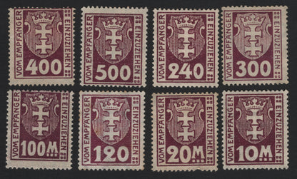 SCG4982 - Germany – Revenue Stamps (Crowned Arms Design, “Vom Empfänger einzuziehen” Series)