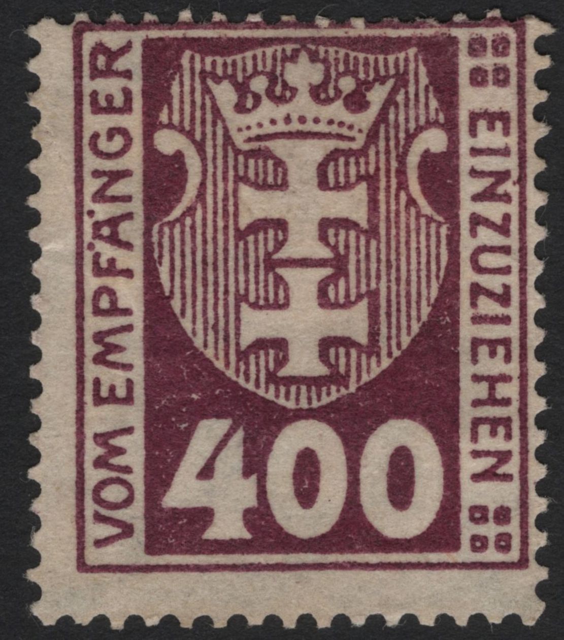 SCG4982 - Germany – Revenue Stamps (Crowned Arms Design, “Vom Empfänger einzuziehen” Series)
