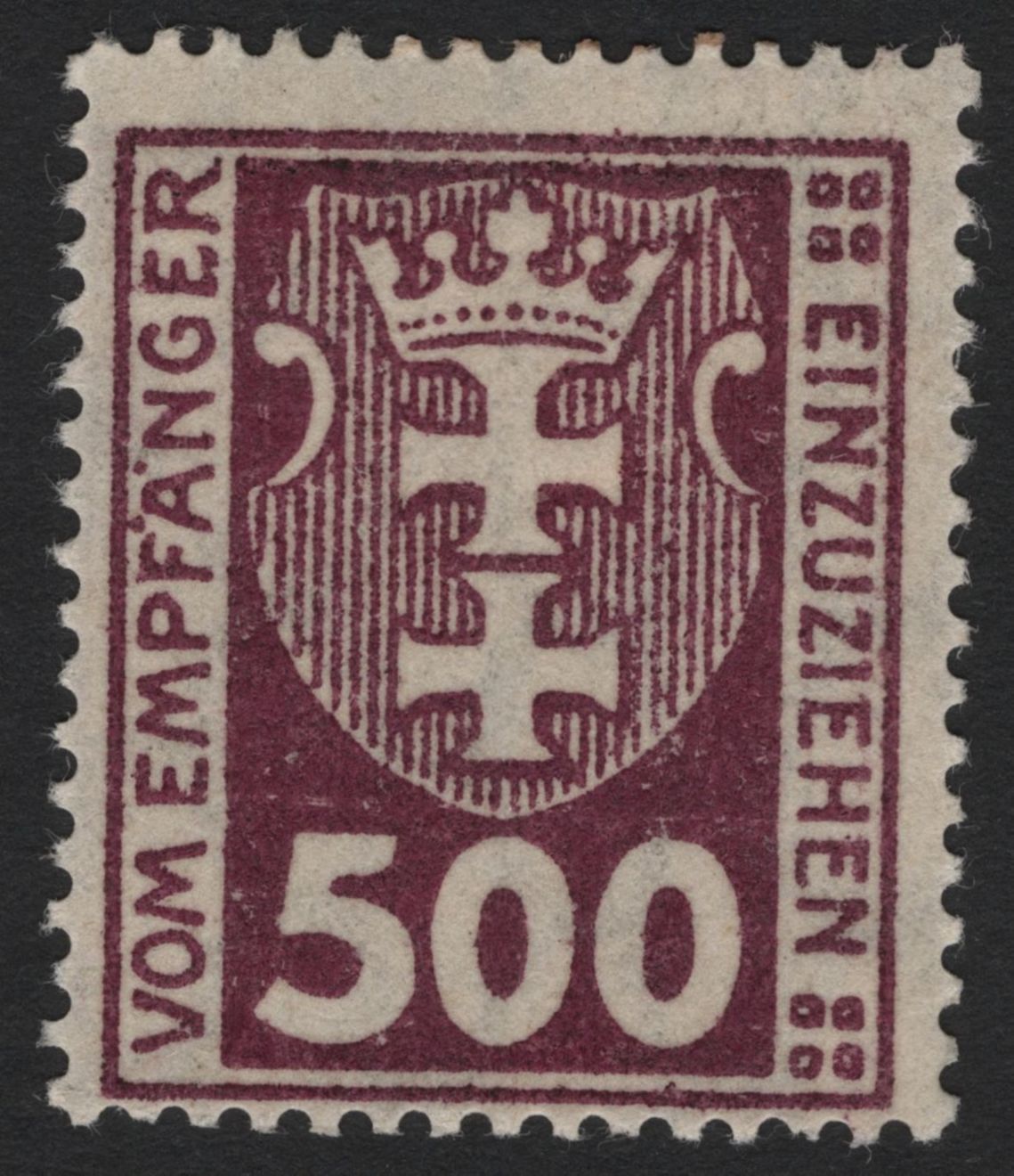 SCG4982 - Germany – Revenue Stamps (Crowned Arms Design, “Vom Empfänger einzuziehen” Series)
