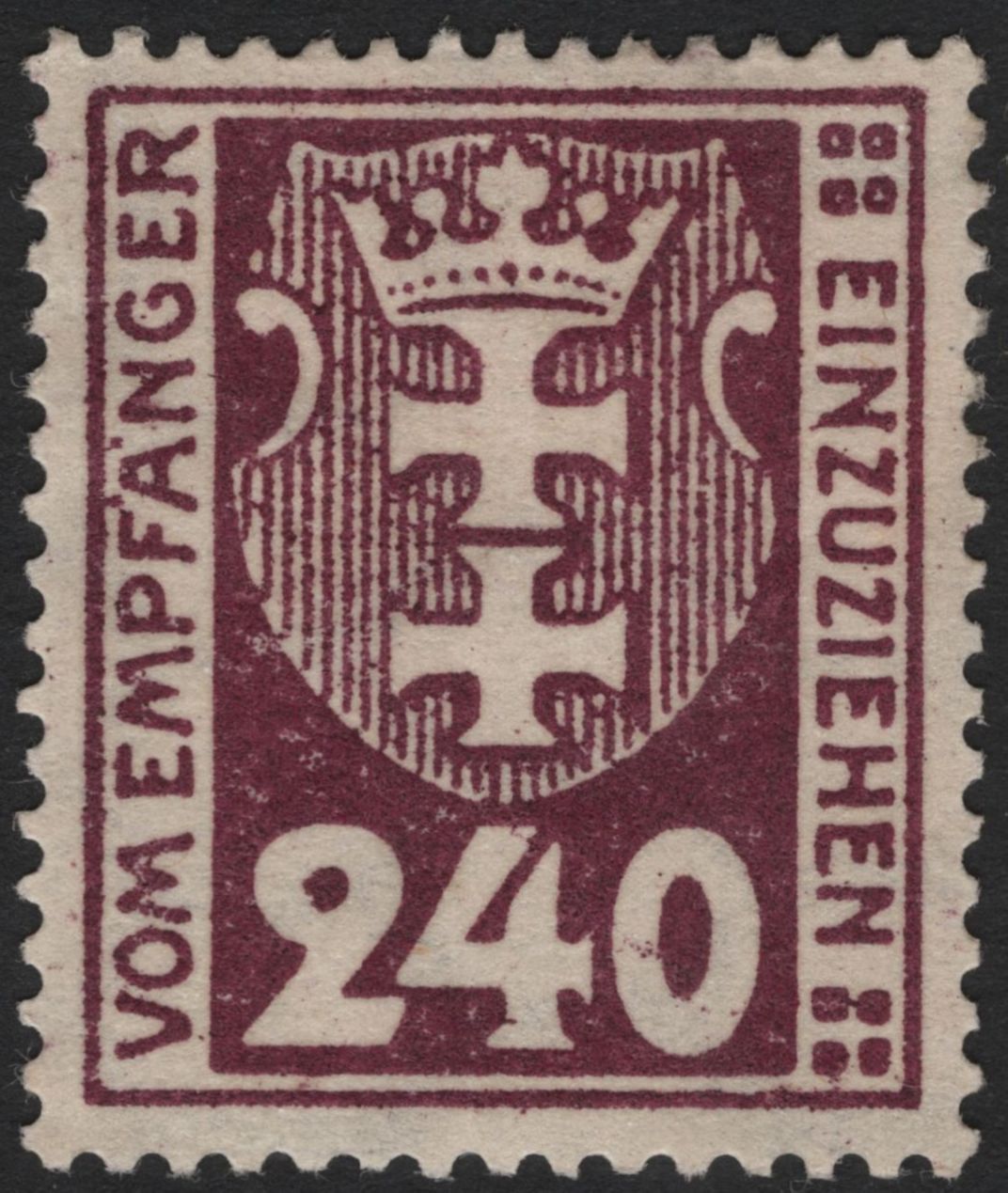 SCG4982 - Germany – Revenue Stamps (Crowned Arms Design, “Vom Empfänger einzuziehen” Series)