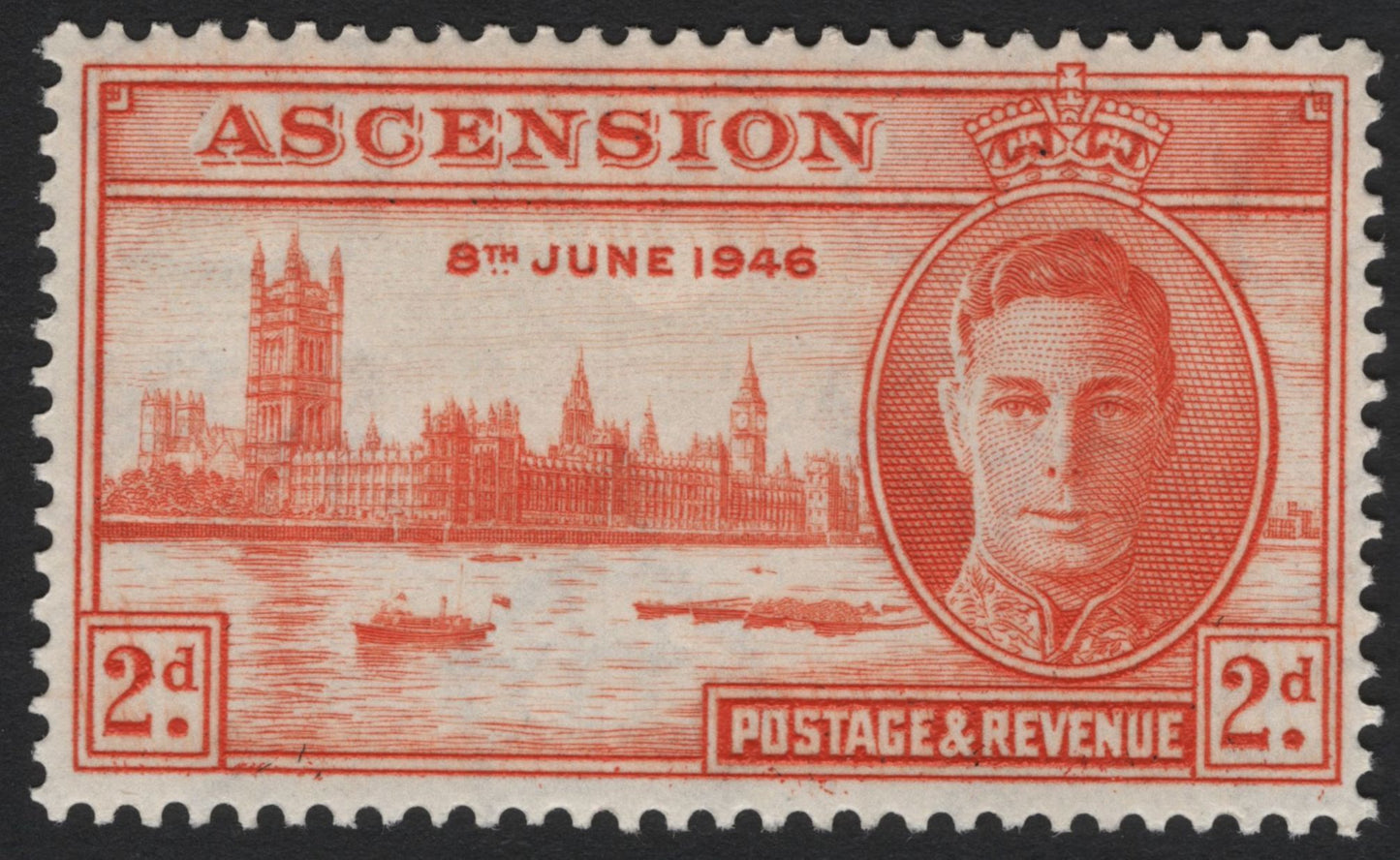 SCG4985 - Ascension & Bahamas 1946 Victory Issue – King George VI with Houses of Parliament