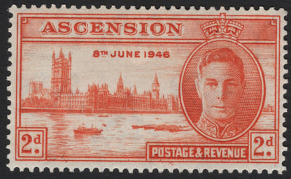 SCG4985 - Ascension & Bahamas 1946 Victory Issue – King George VI with Houses of Parliament