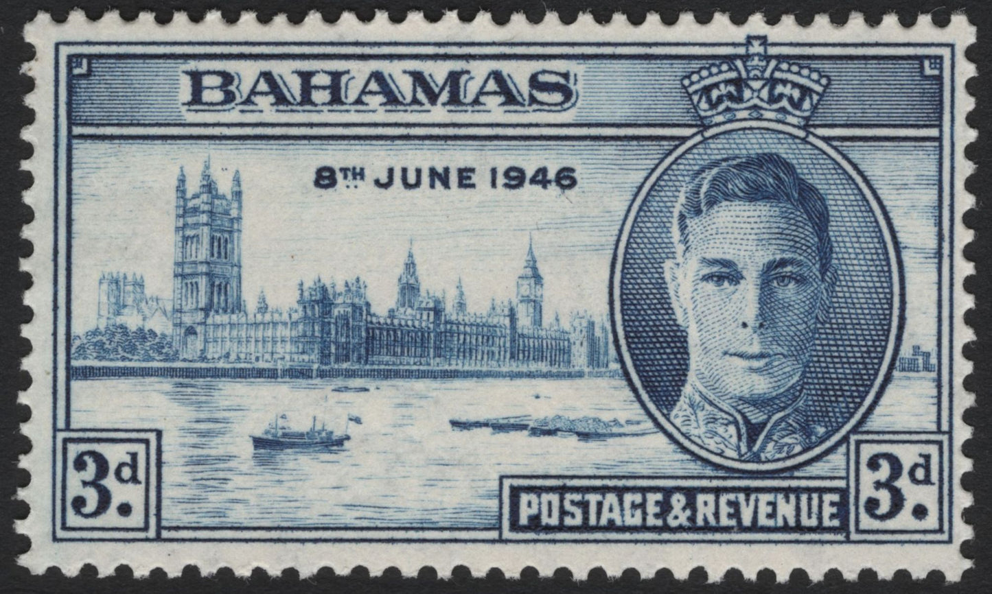 SCG4985 - Ascension & Bahamas 1946 Victory Issue – King George VI with Houses of Parliament
