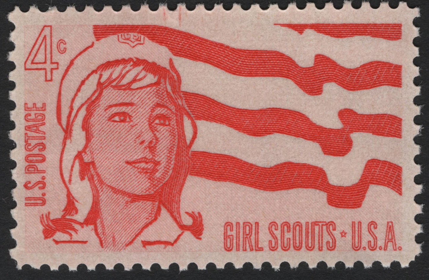 SCG5054 - United States 1962 – Girl Scouts of the USA 4¢ Red Issue