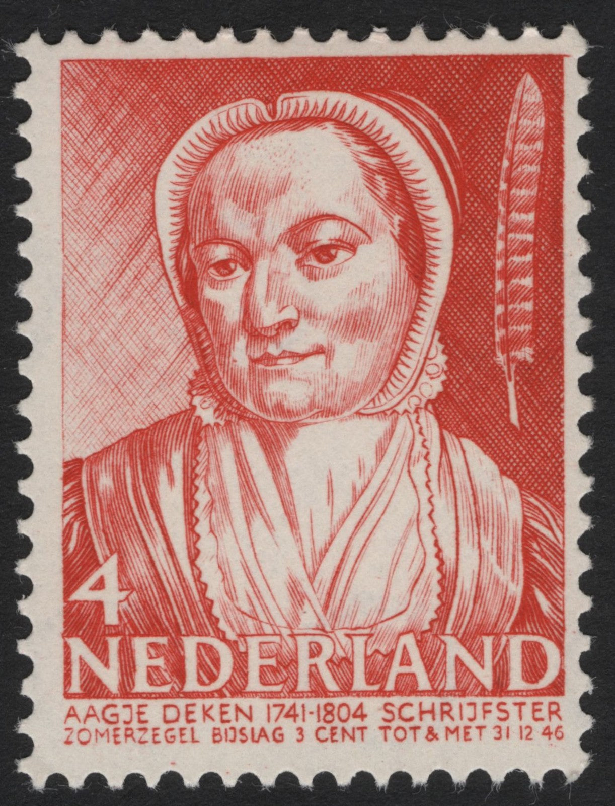 SCG5035 - Netherlands 1946 – Aagje Deken, Writer (Zomerzegel, Semi-Postal)