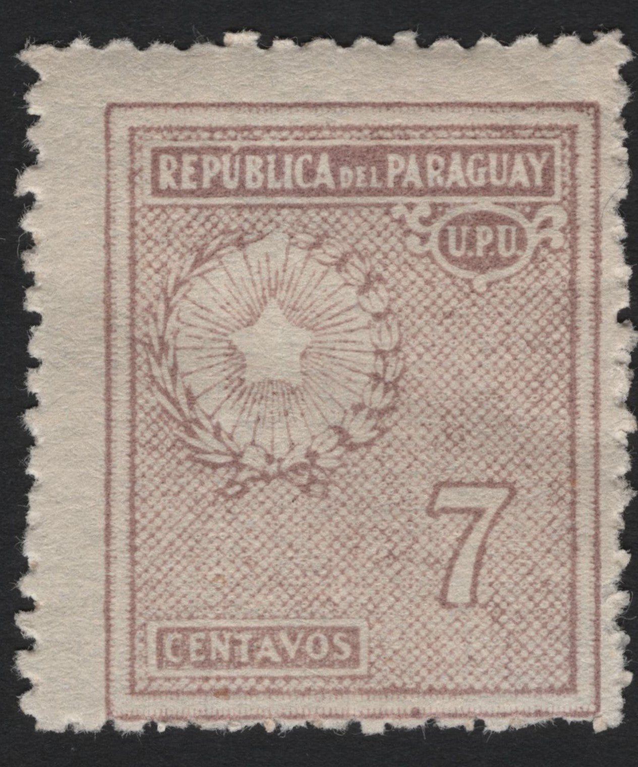 SCG5018 - Paraguay 7 Centavos Definitive – UPU Wreath and Star Issue