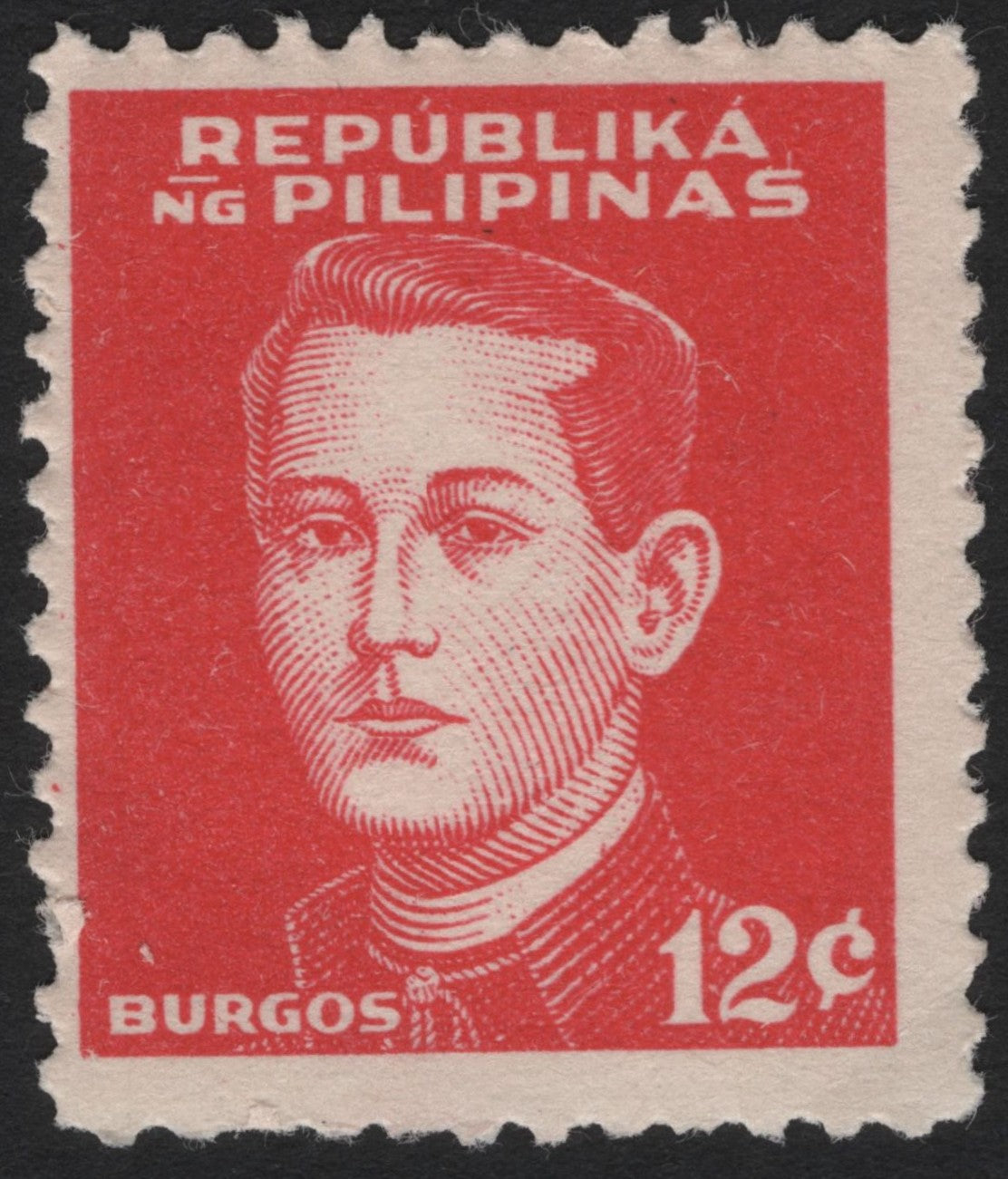 SCG5022 - Philippines 1949 Fr. José Burgos Definitive – 12 Centavos Red
