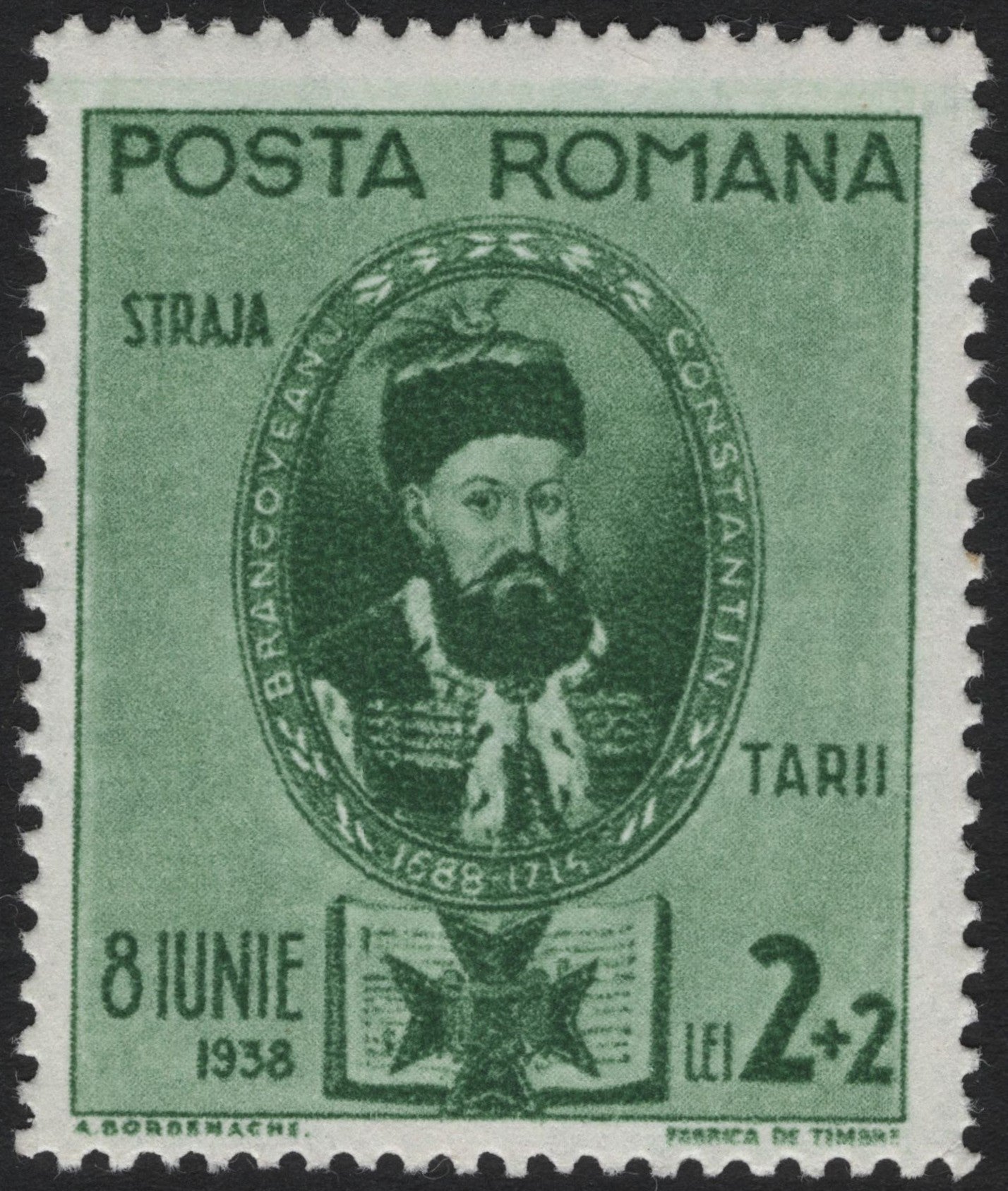 SCG5102 - Romania 1938 – Constantin Brâncoveanu Commemorative Semi-Postal Stamp