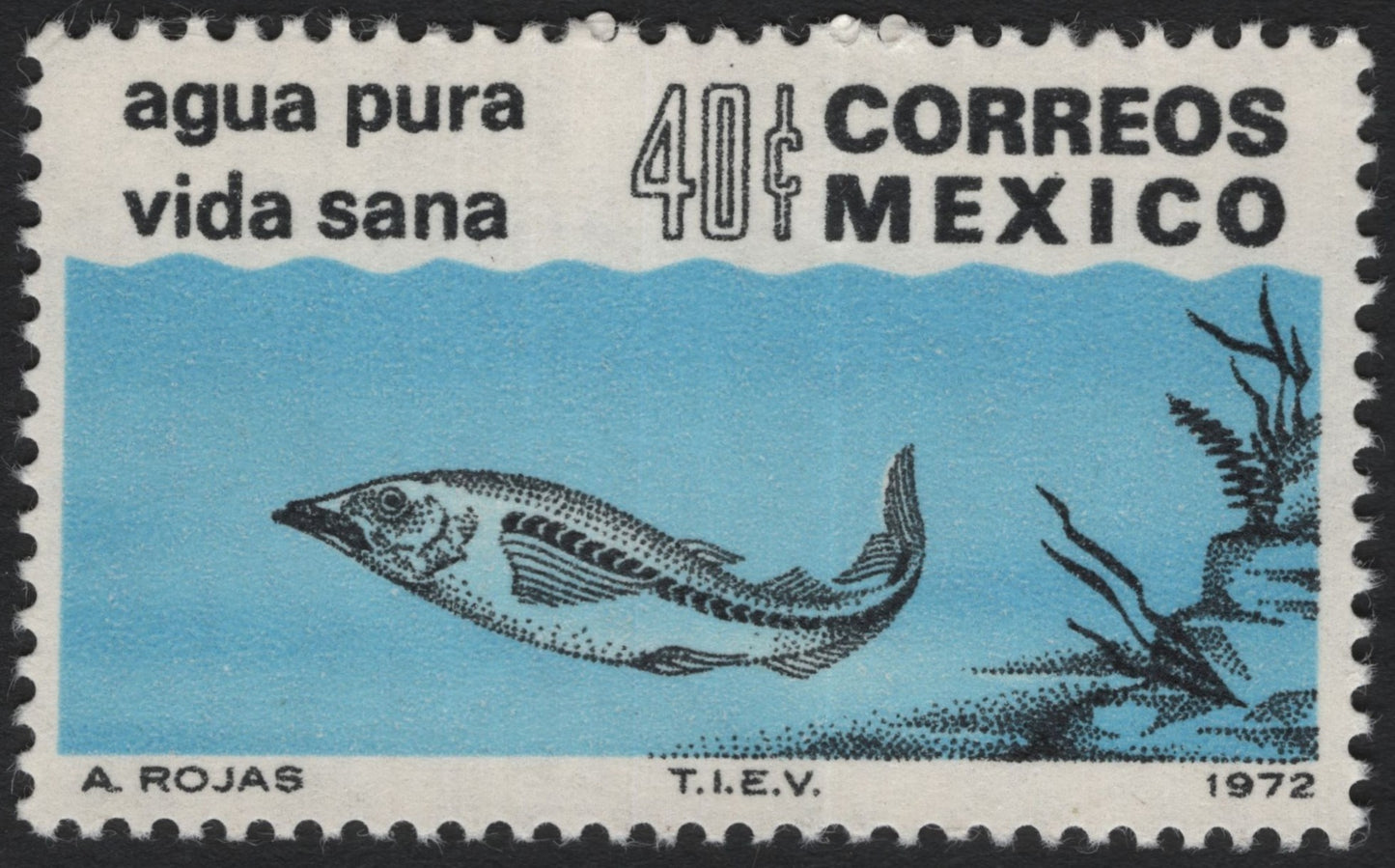 SCG5105 - Mexico 1972 – "Agua Pura, Vida Sana" (Pure Water, Healthy Life) 40¢