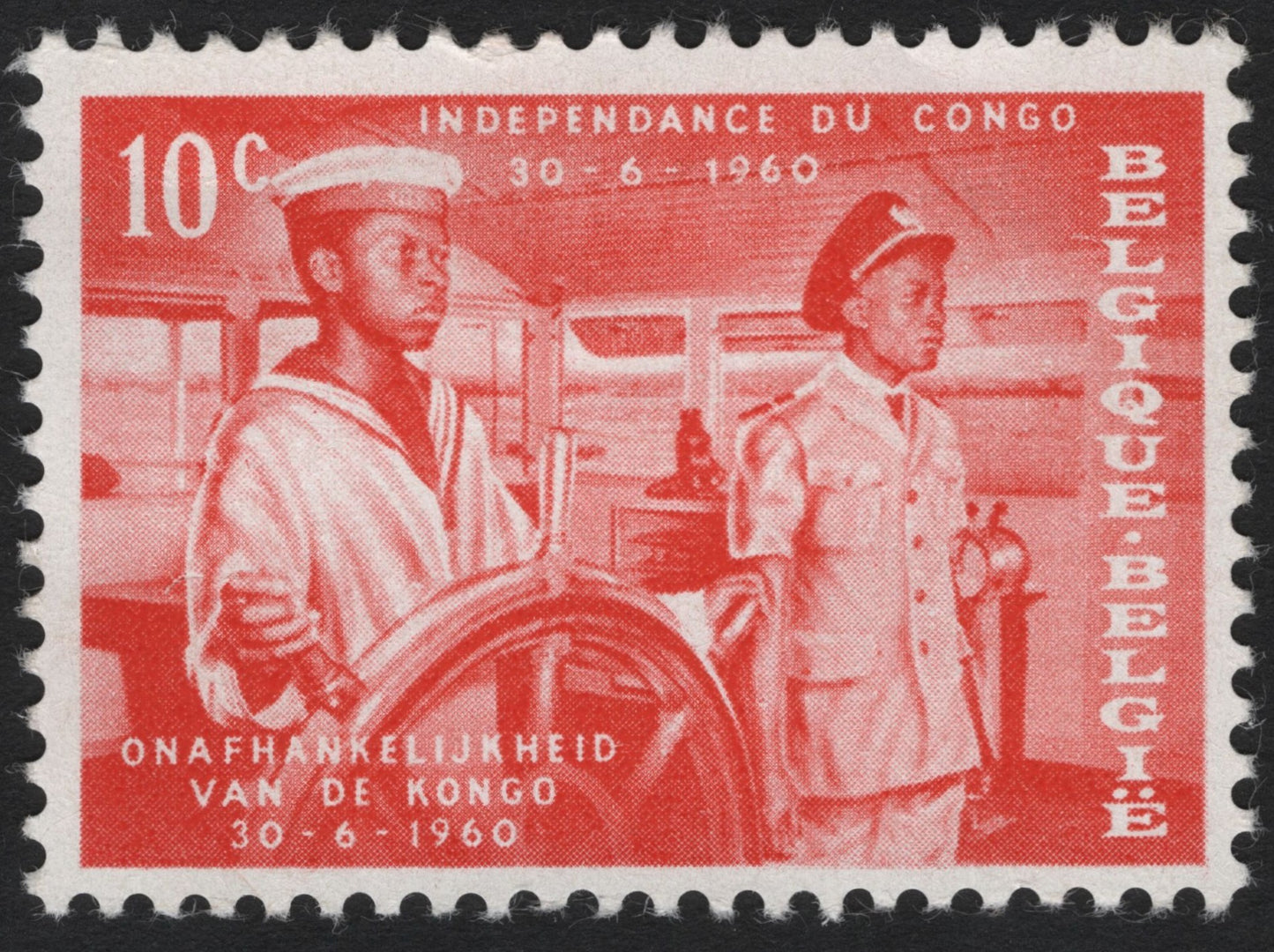 SCG5106 - Belgium 1960 – Independence of Congo (10c Red)