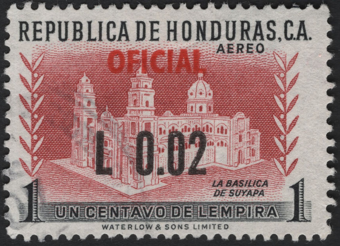 SCG5117 - Honduras 1 Centavo Airmail Official Overprint – Basilica of Suyapa