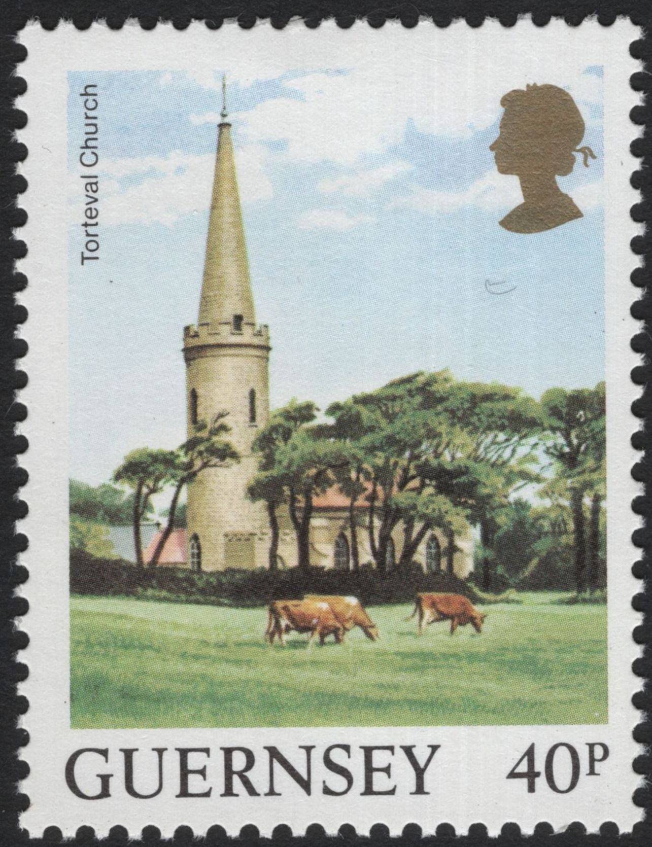 SCG5066 - Guernsey 1970s–1980s Definitive Issue – Scenic Views (St Peter Port, St Apolline Chapel, Torteval Church)