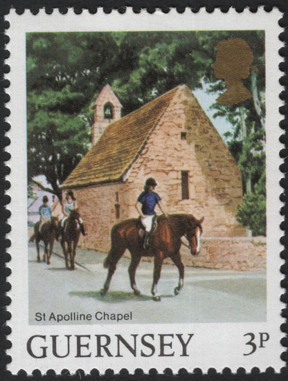 SCG5066 - Guernsey 1970s–1980s Definitive Issue – Scenic Views (St Peter Port, St Apolline Chapel, Torteval Church)