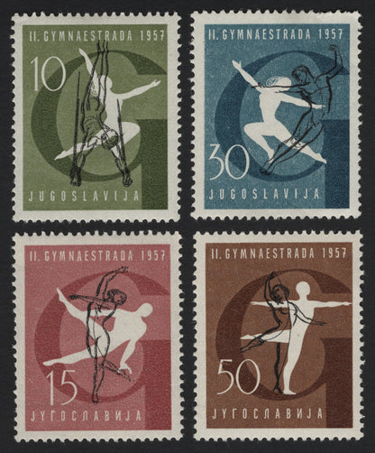 SCG5067 - Yugoslavia 1957 – II Gymnaestrada, Paris (Set of 4)