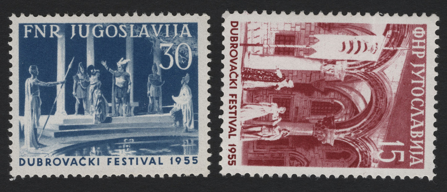 SCG5071 - Yugoslavia – Dubrovnik Festival Commemorative Stamps (1955)