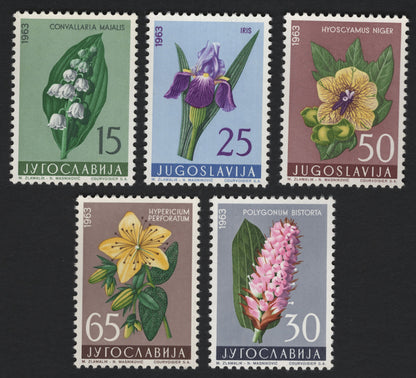 SCG5068 - Yugoslavia 1963 Medicinal & Decorative Flowers Set