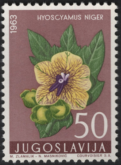 SCG5068 - Yugoslavia 1963 Medicinal & Decorative Flowers Set