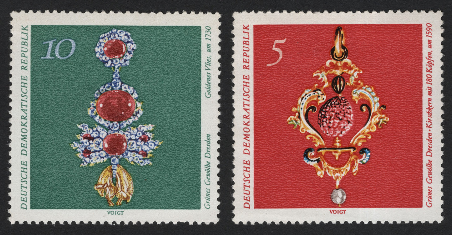SCG5072 - DDR 1968 – Grünes Gewölbe Dresden, Historic Jewelry (5pf & 10pf)