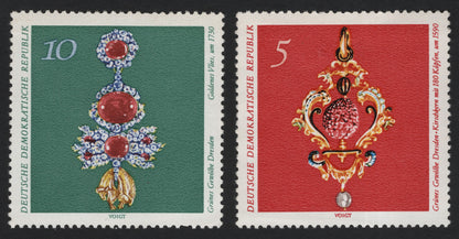SCG5072 - DDR 1968 – Grünes Gewölbe Dresden, Historic Jewelry (5pf & 10pf)