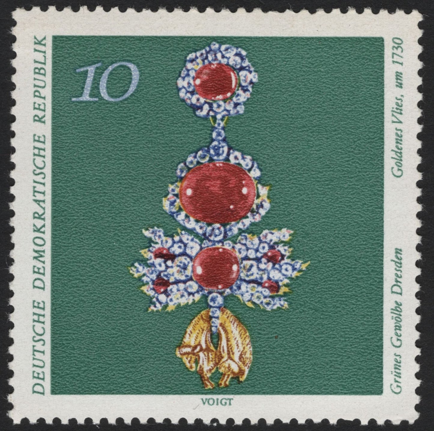 SCG5072 - DDR 1968 – Grünes Gewölbe Dresden, Historic Jewelry (5pf & 10pf)