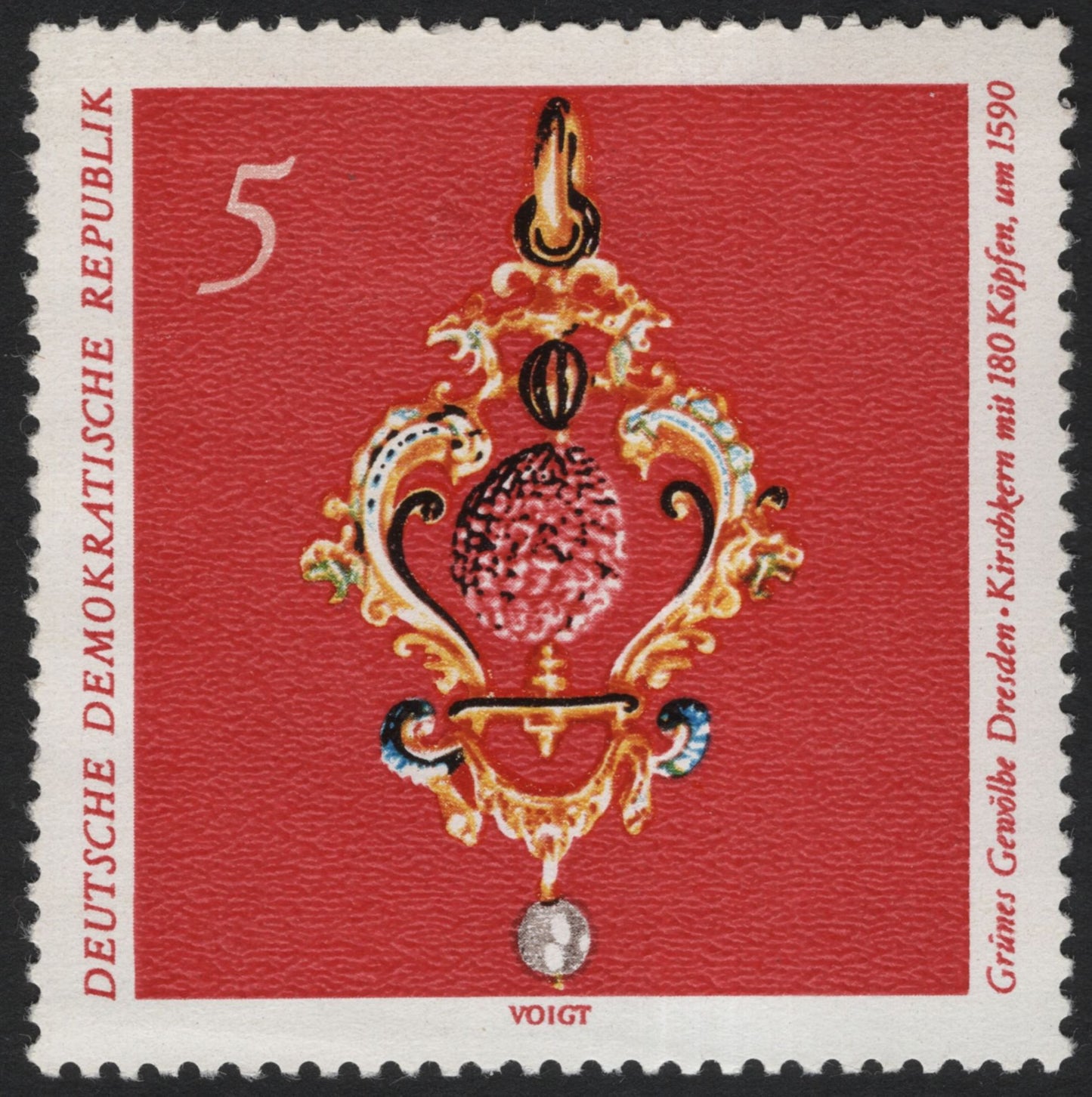 SCG5072 - DDR 1968 – Grünes Gewölbe Dresden, Historic Jewelry (5pf & 10pf)