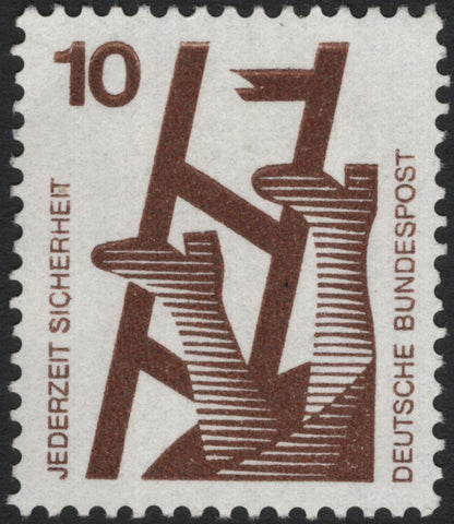 SCG5075 - Germany (West) 1971 – "Safety at All Times" Campaign Stamps (10 Pf & 25 Pf)