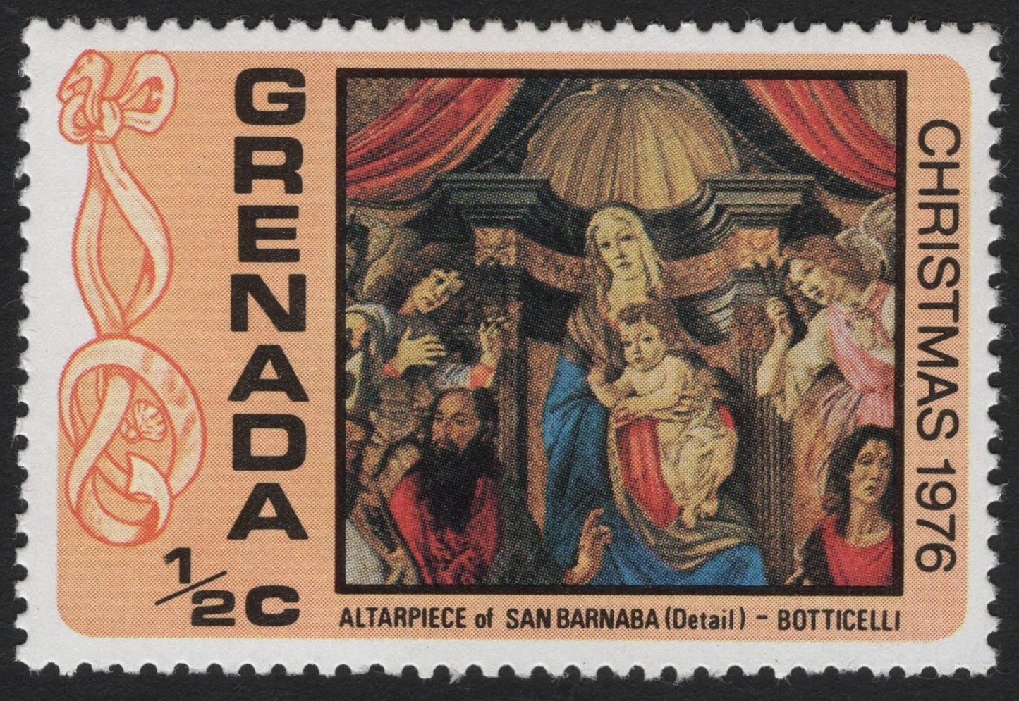 SCG5138 - Grenada 1976 Christmas – Botticelli “Altarpiece of San Barnaba” (Detail