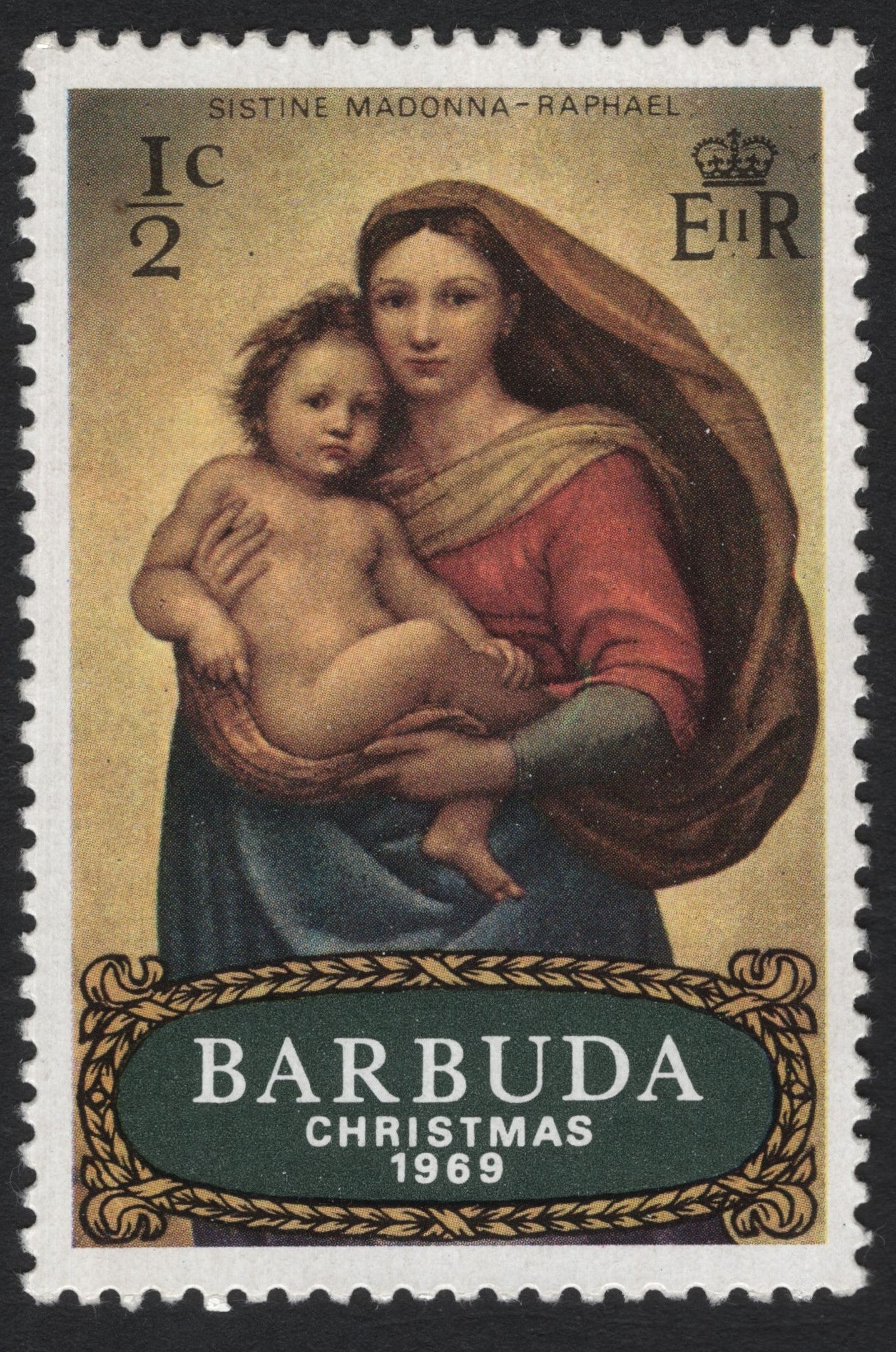 SCG5151 - Barbuda 1969 Christmas – Sistine Madonna by Raphael