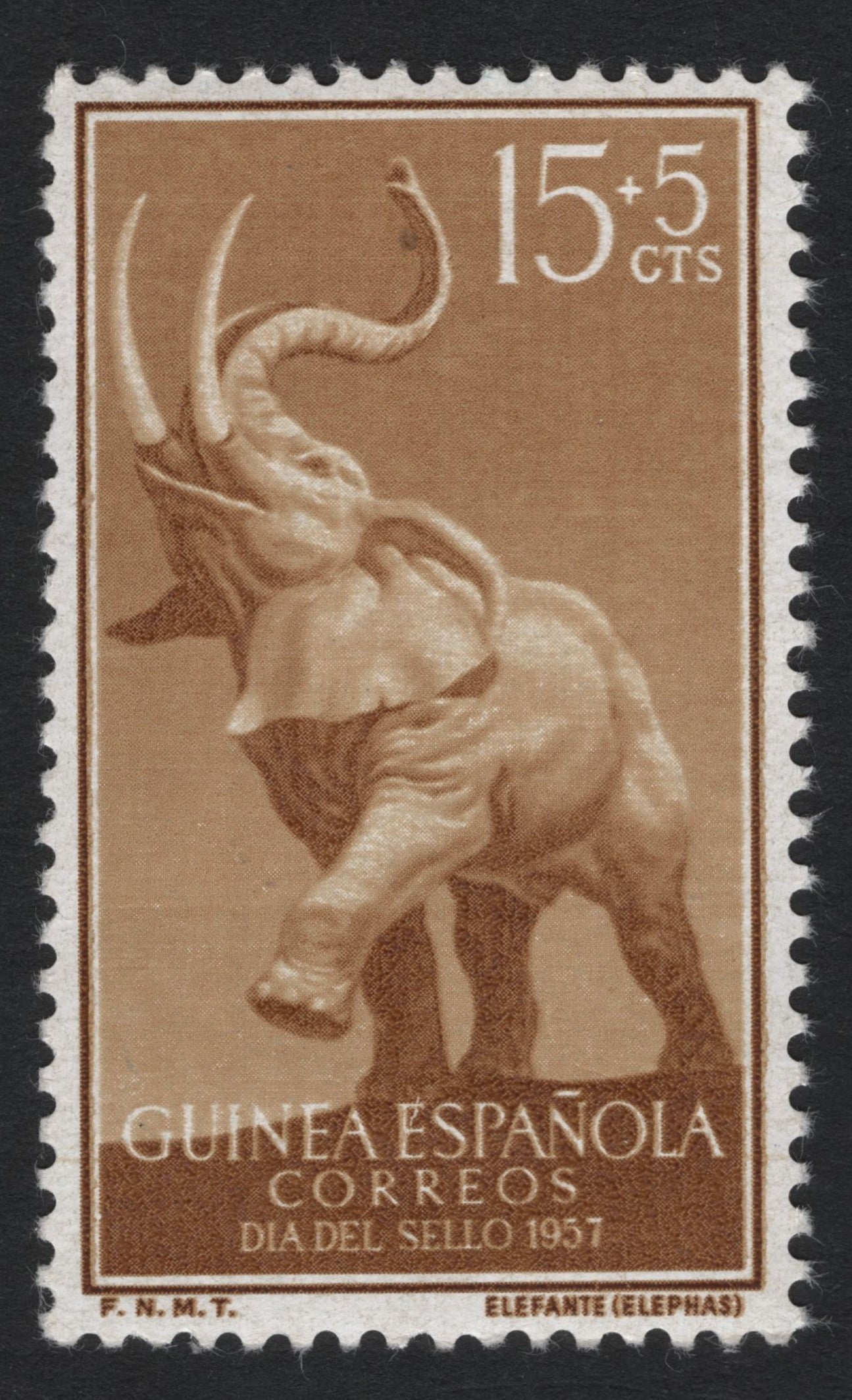 SCG5170 - Spanish Guinea 1957 "Elephant" Stamp – Stamp Day Issue