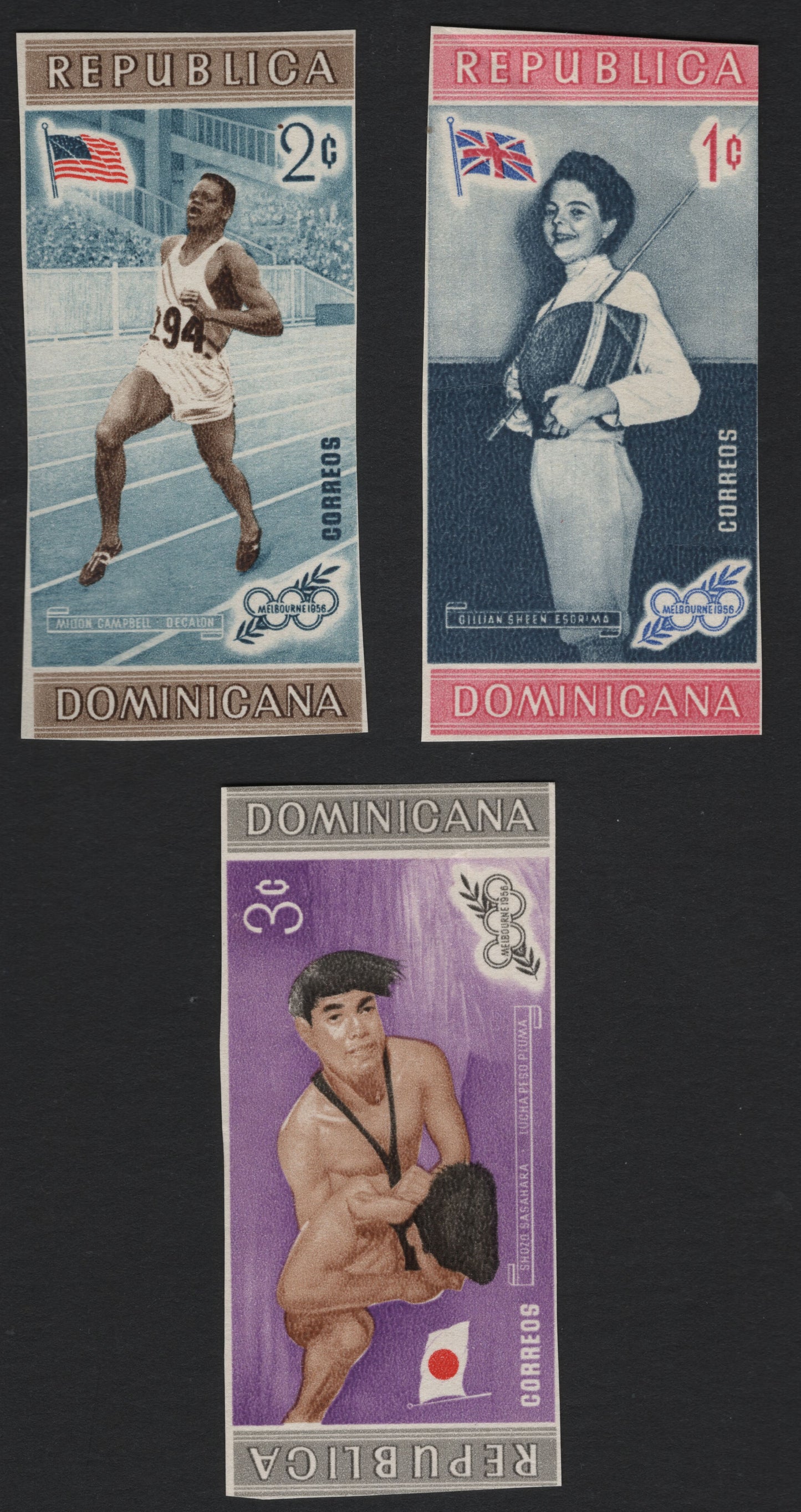 SCG5174 - Dominican Republic 1956 Melbourne Olympics Commemorative Set